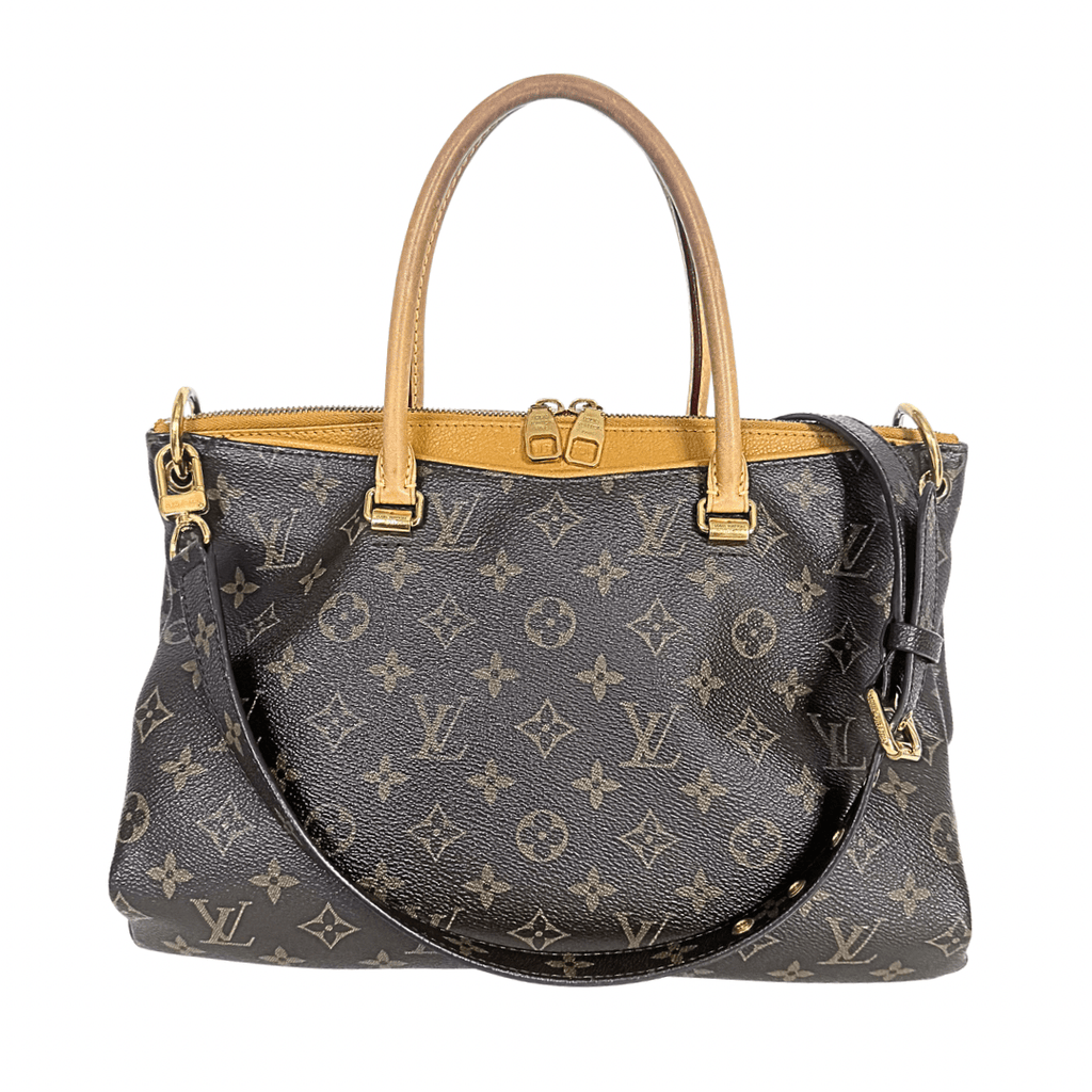 Louis Vuitton Saffron Monogram Canvas Pallas Bag w/ Strap