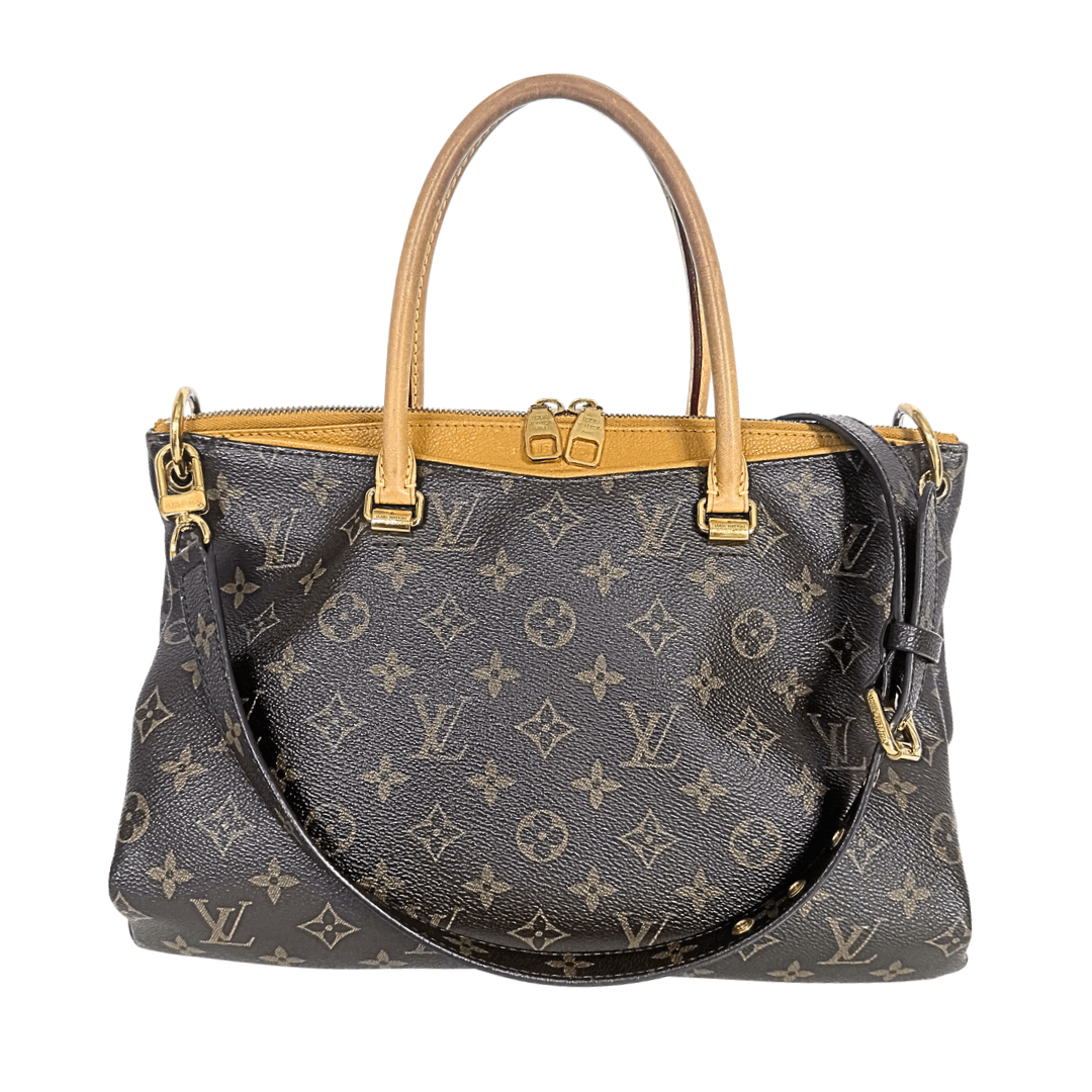 Louis Vuitton Saffron Monogram Canvas Pallas Bag w/ Strap