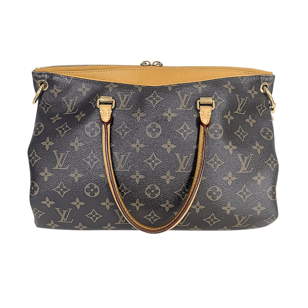 Louis Vuitton Saffron Monogram Canvas Pallas Bag w/ Strap