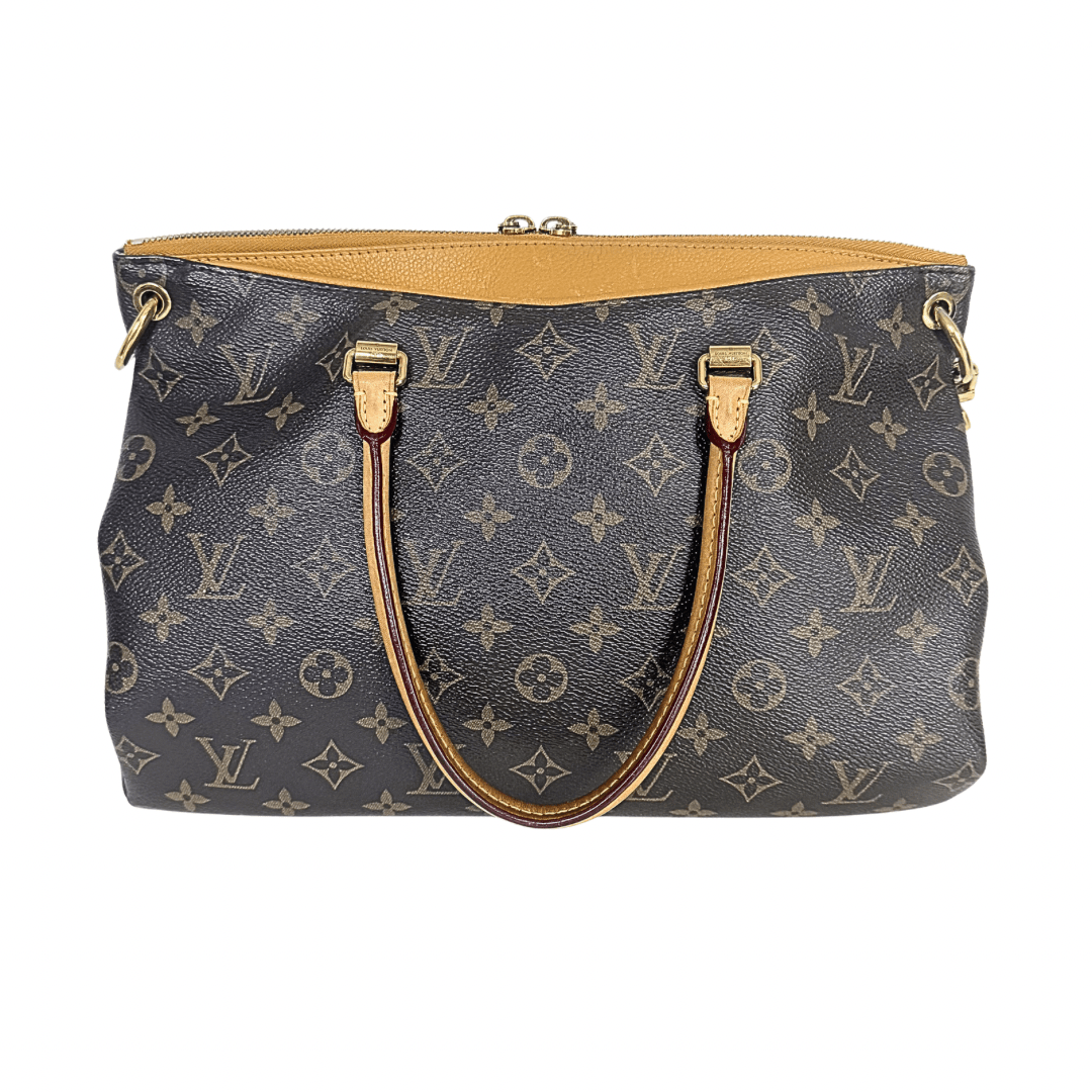 Louis Vuitton Saffron Monogram Canvas Pallas Bag w/ Strap