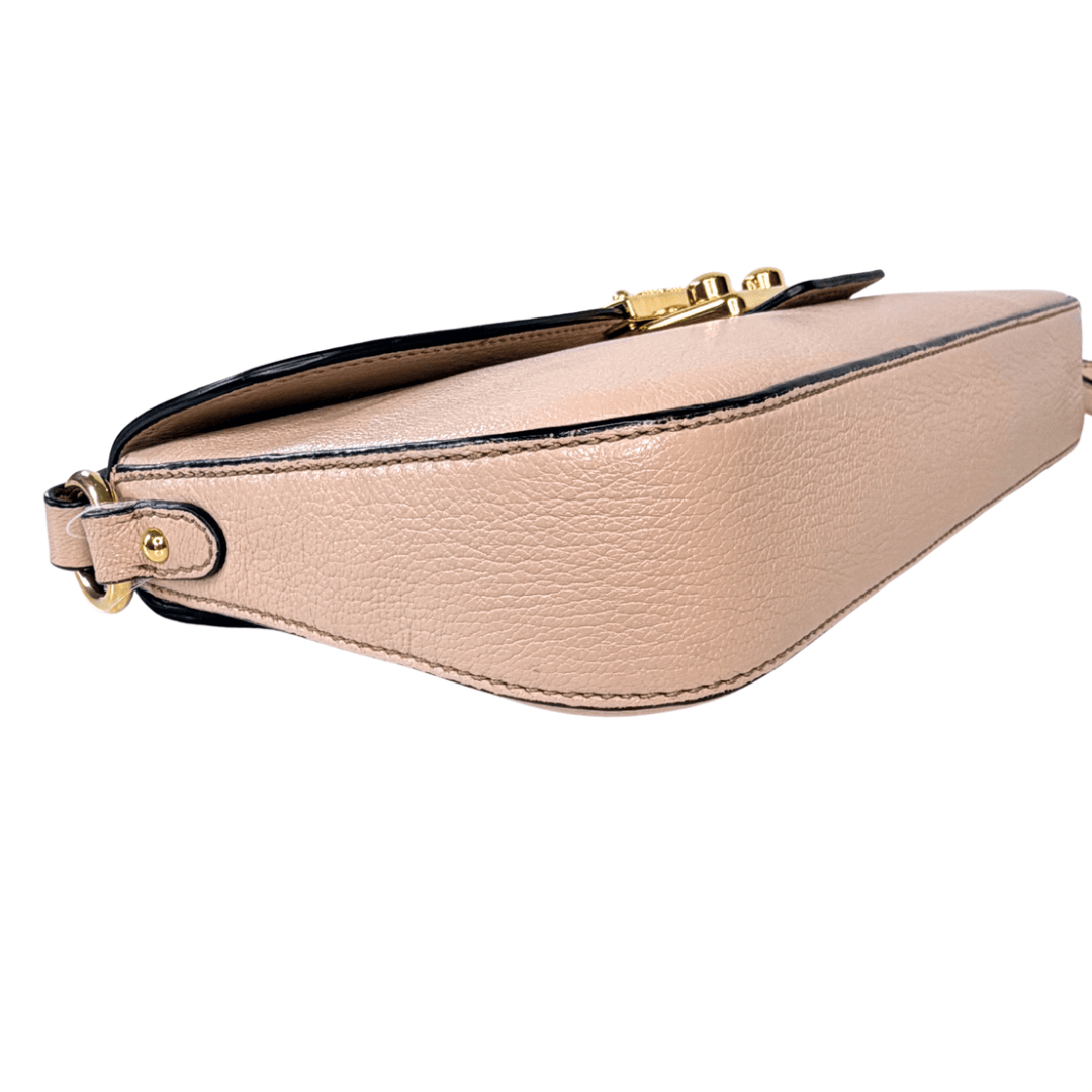 Miu Miu Leather Madras Crossbody Bag