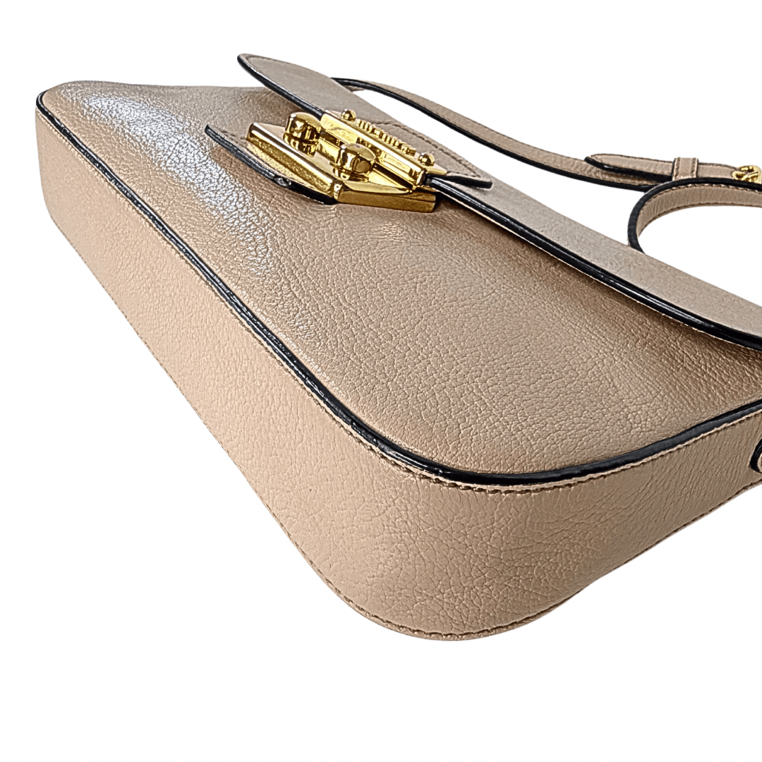 Miu Miu Leather Madras Crossbody Bag