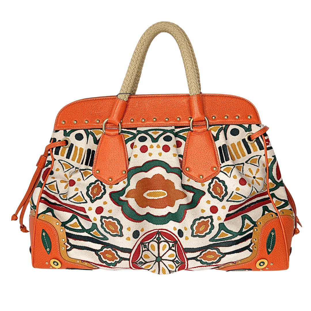 Prada Canapa Stampata Frame Bag