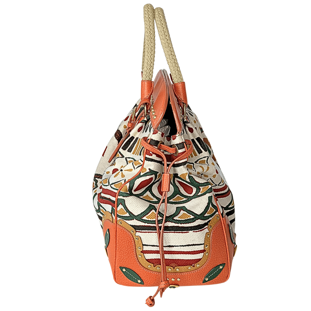 Prada Canapa Stampata Frame Bag