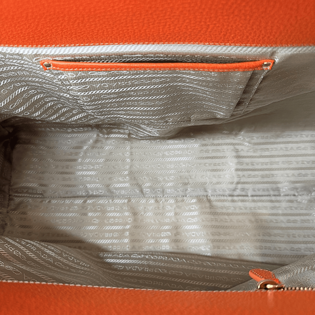 Prada Canapa Stampata Frame Bag