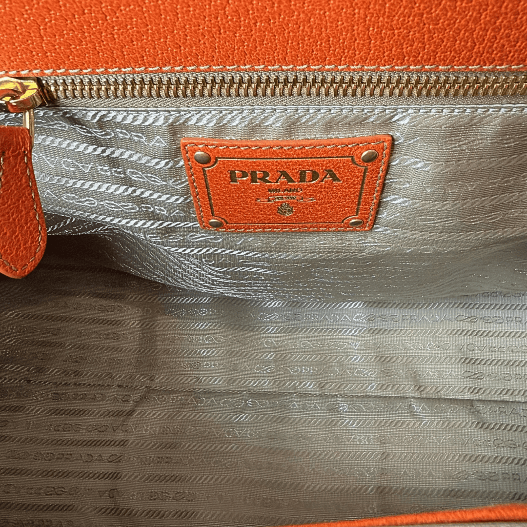Prada Canapa Stampata Frame Bag
