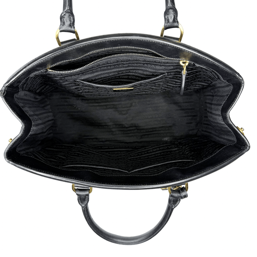 Prada Lux Leather Parabole Top Handle Bag