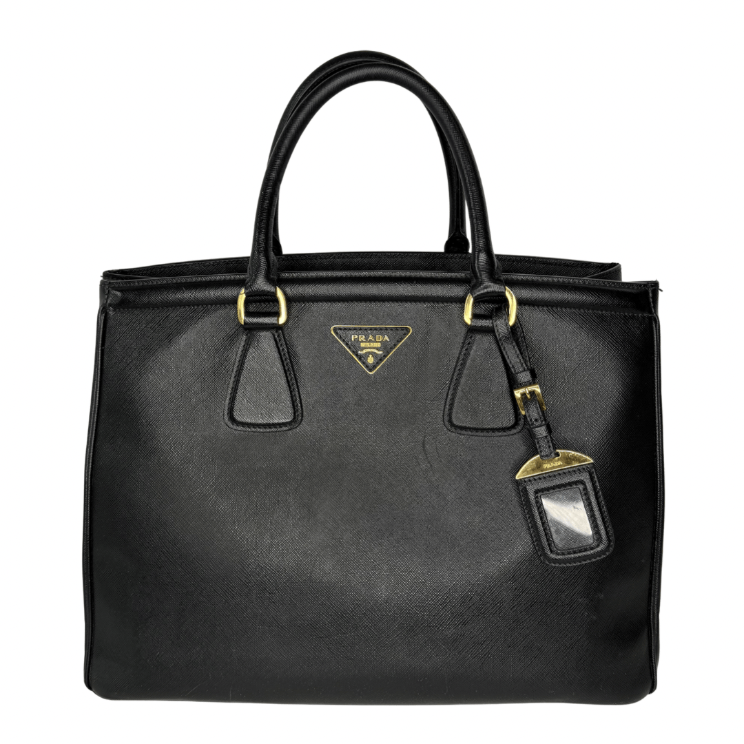 Prada Lux Leather Parabole Top Handle Bag