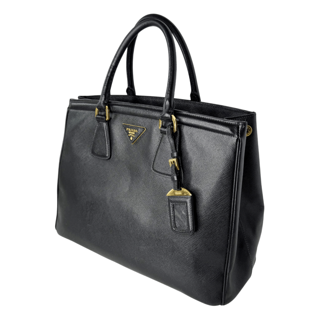 Prada Lux Leather Parabole Top Handle Bag