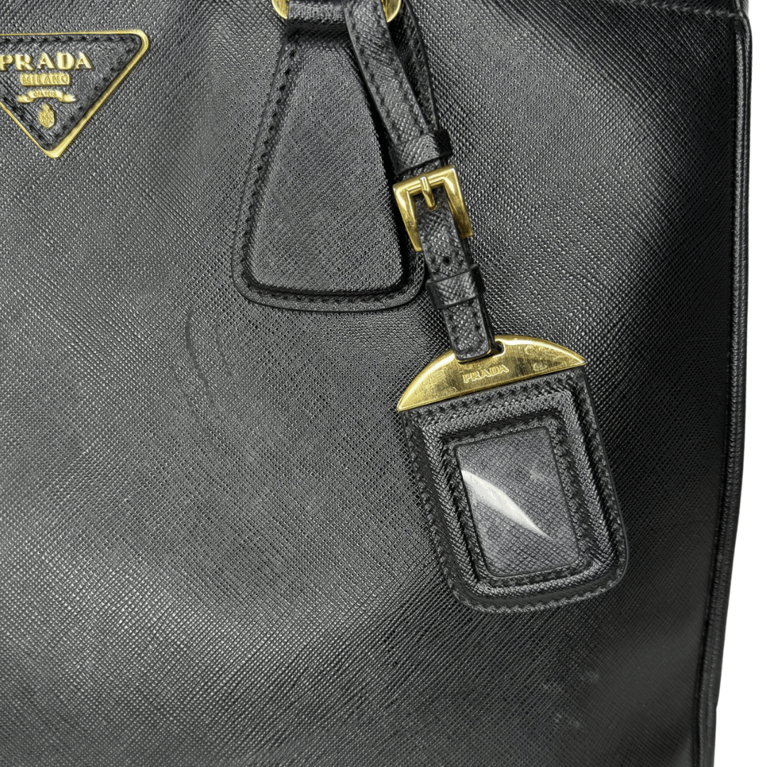 Prada Lux Leather Parabole Top Handle Bag