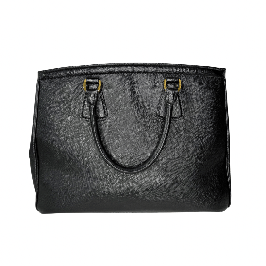 Prada Lux Leather Parabole Top Handle Bag