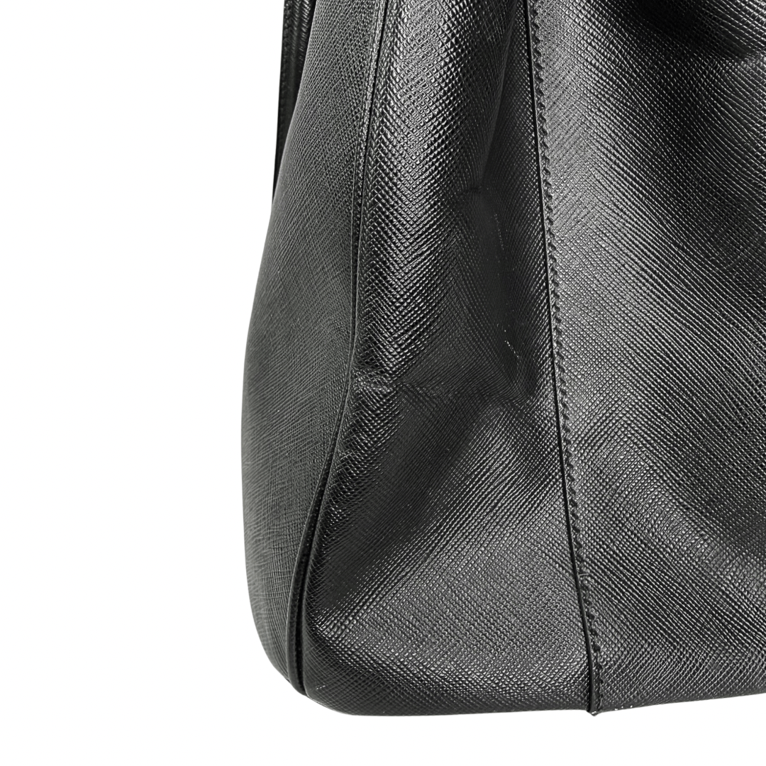 Prada Lux Leather Parabole Top Handle Bag