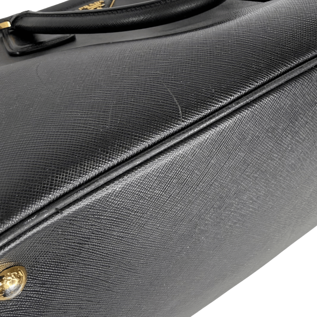 Prada Lux Leather Parabole Top Handle Bag