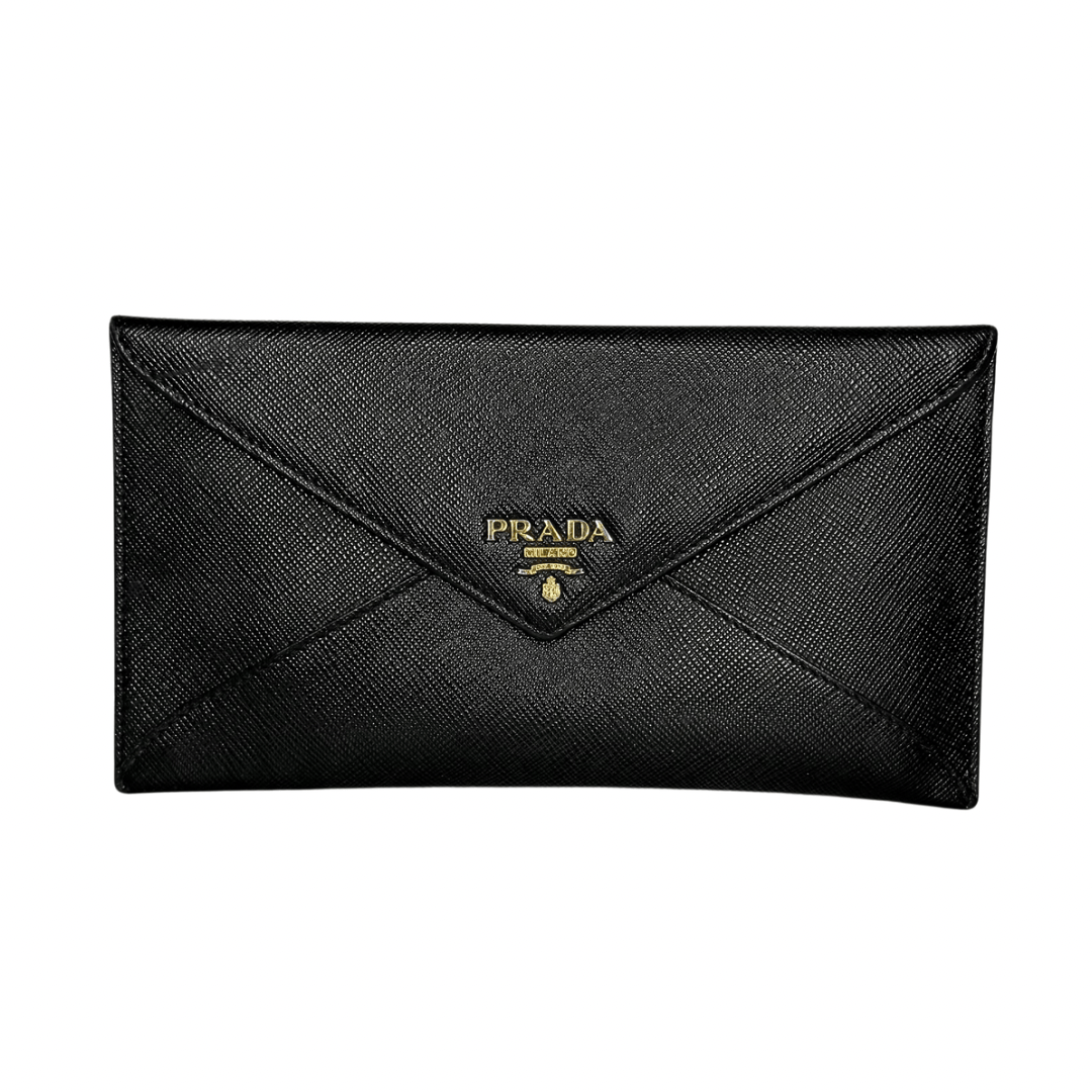 Prada Saffiano Leather Clutch Wallet