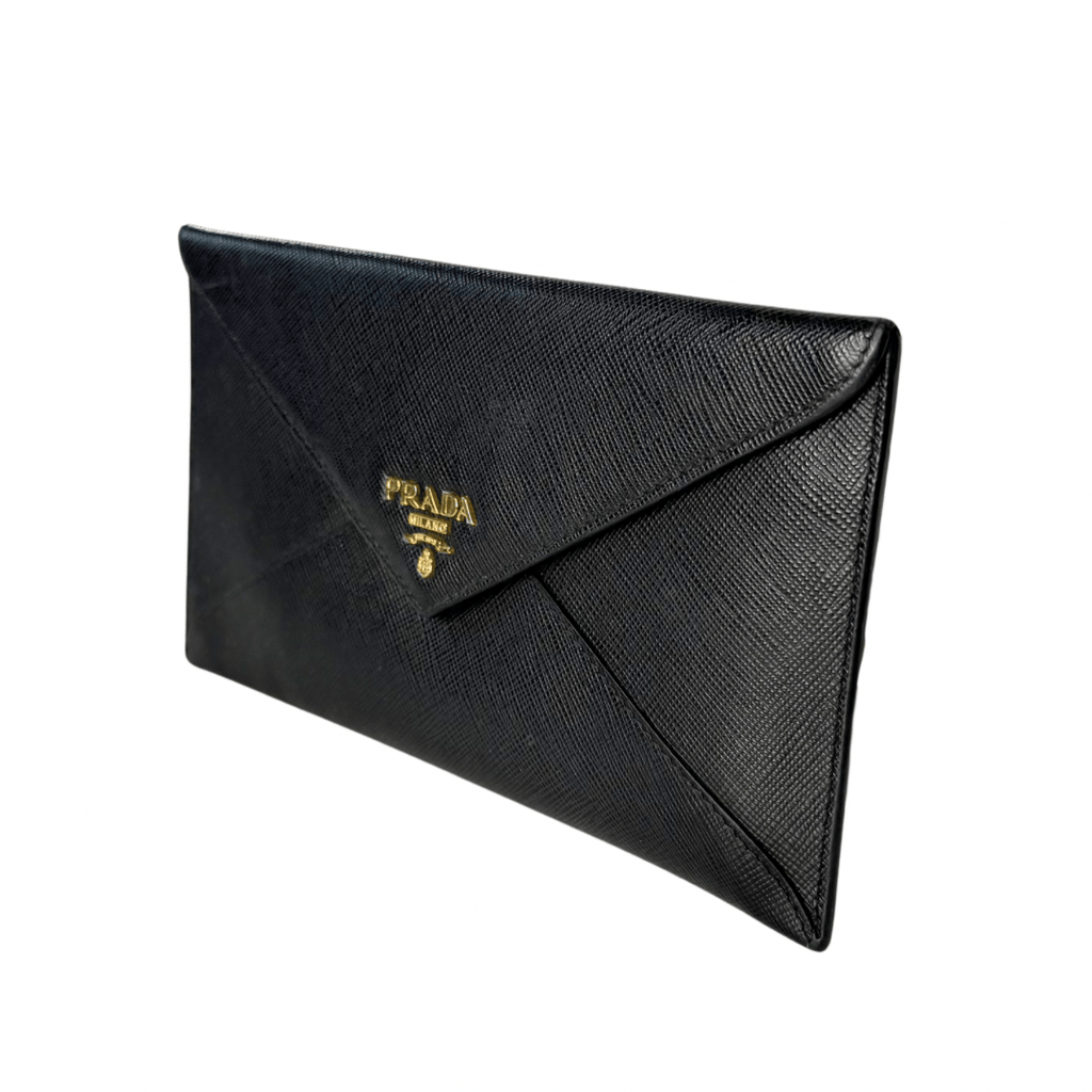 Prada Saffiano Leather Clutch Wallet