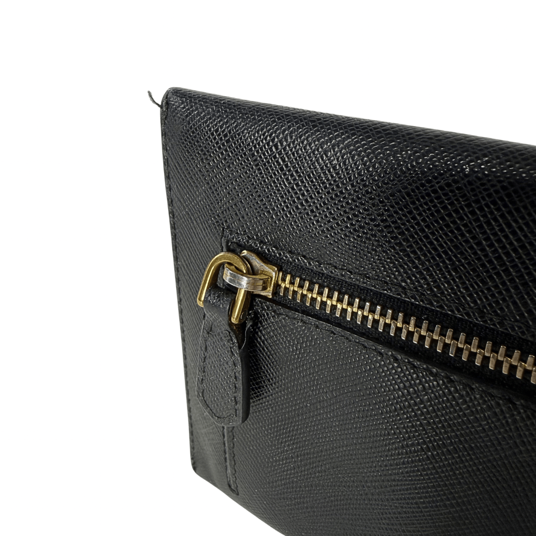Prada Saffiano Leather Clutch Wallet
