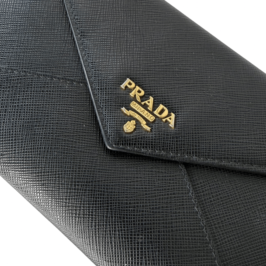 Prada Saffiano Leather Clutch Wallet