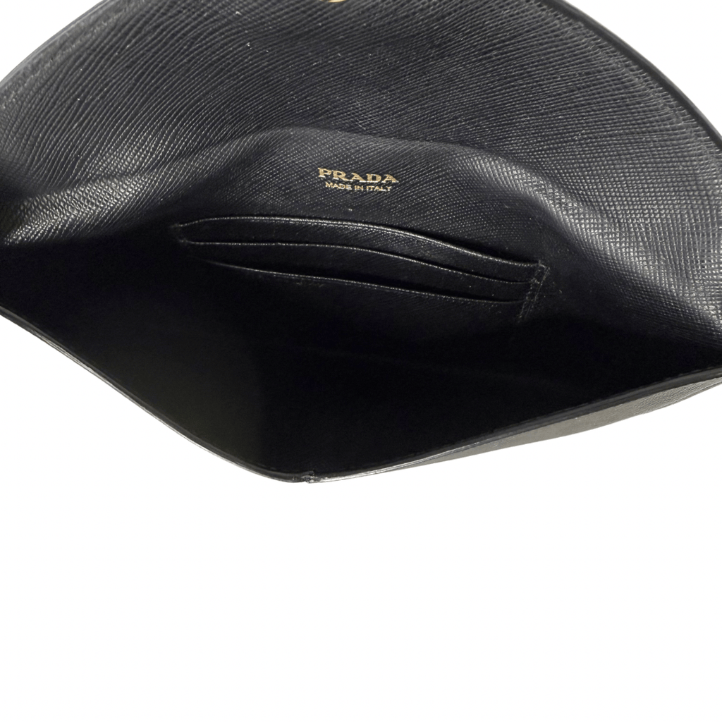 Prada Saffiano Leather Clutch Wallet