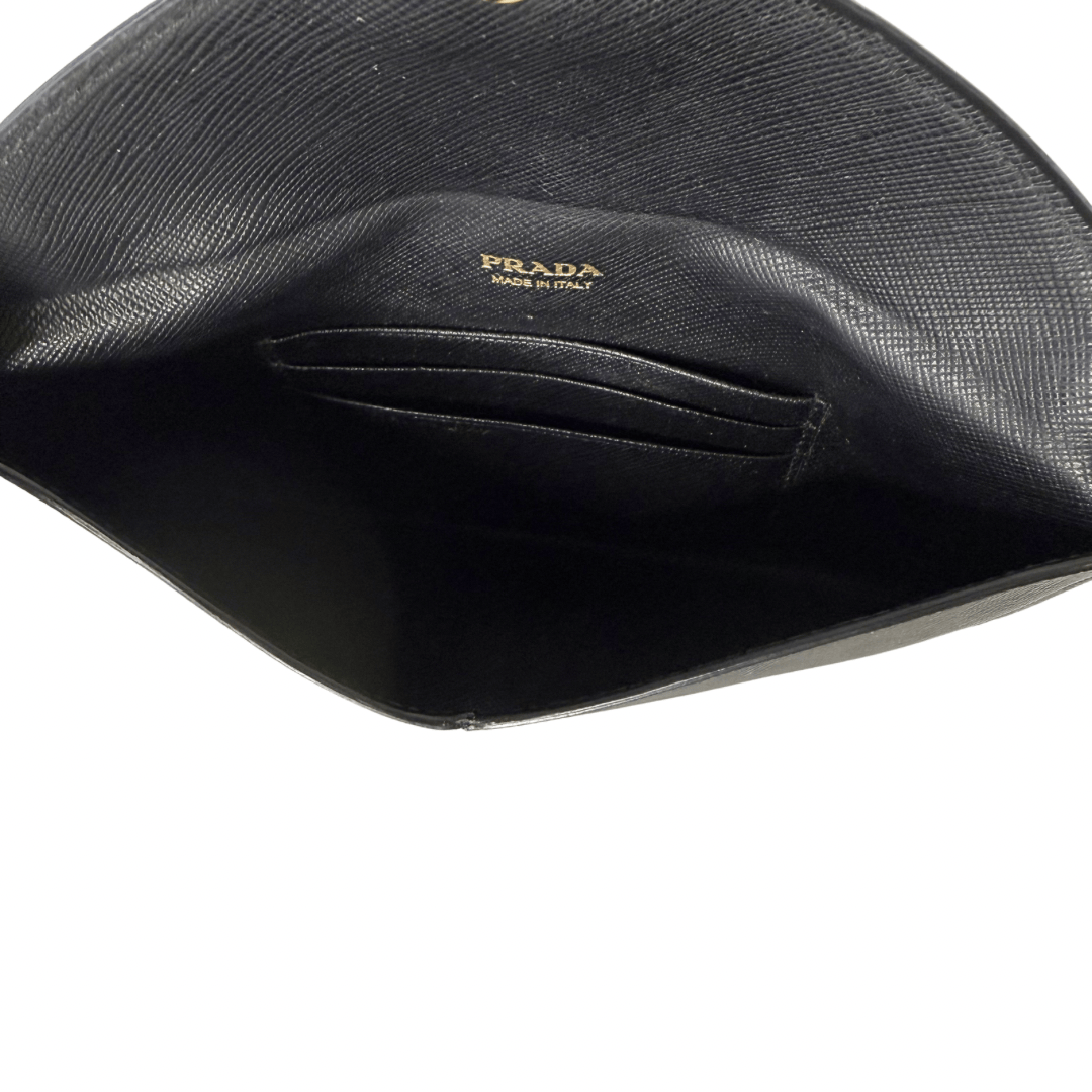 Prada Saffiano Leather Clutch Wallet