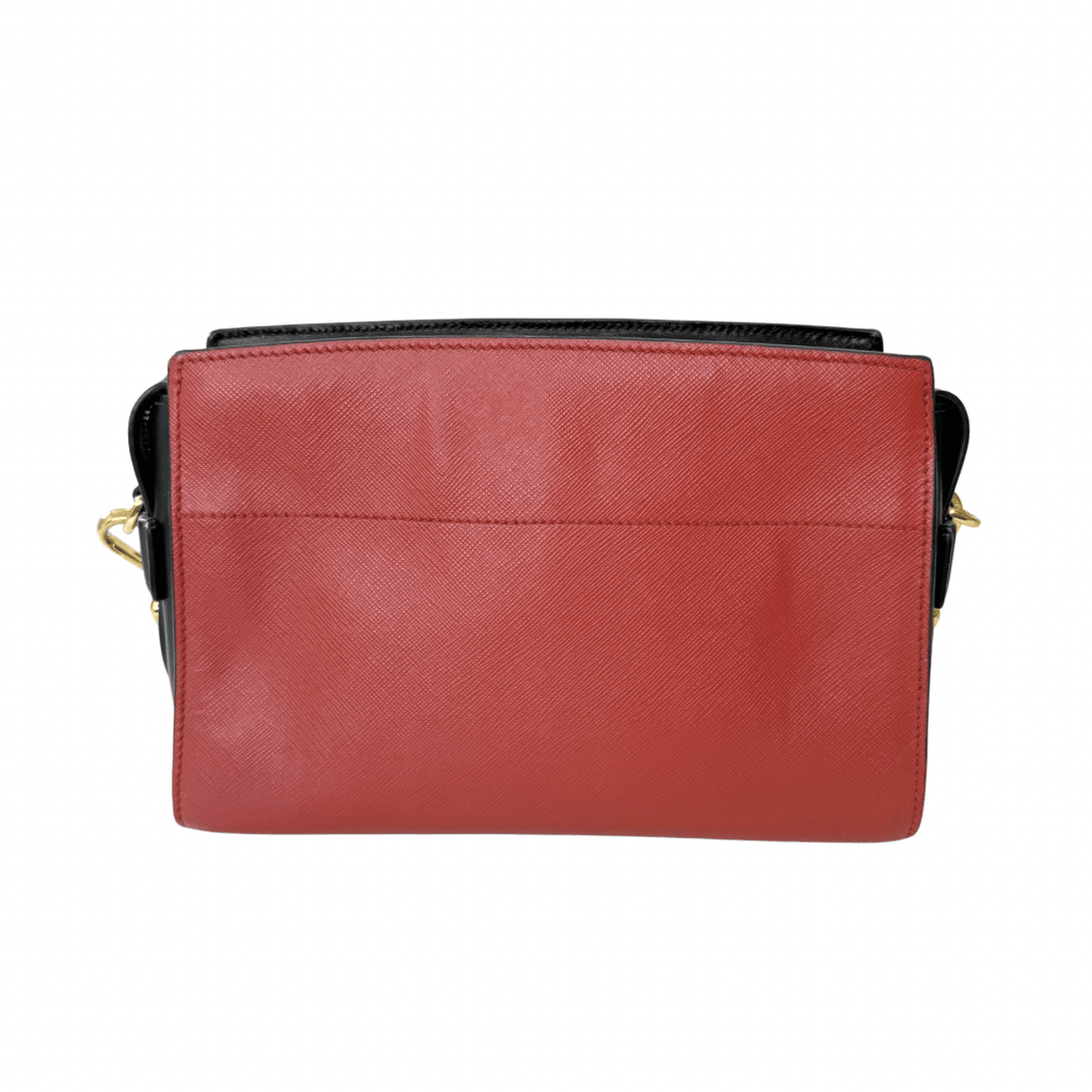 Prada Saffiano Lux Leather Esplanade Crossbody