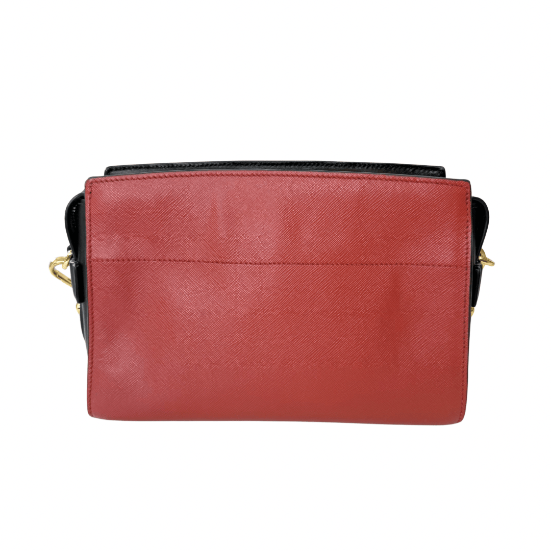 Prada Saffiano Lux Leather Esplanade Crossbody