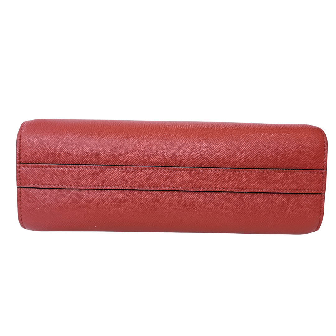 Prada Saffiano Lux Leather Esplanade Crossbody
