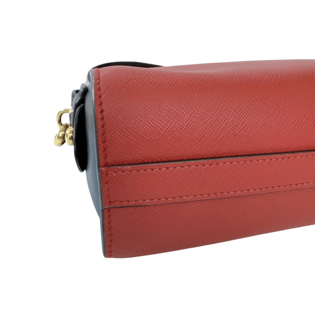 Prada Saffiano Lux Leather Esplanade Crossbody