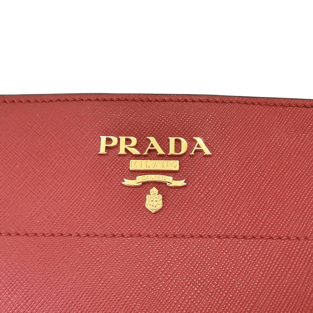 Prada Saffiano Lux Leather Esplanade Crossbody
