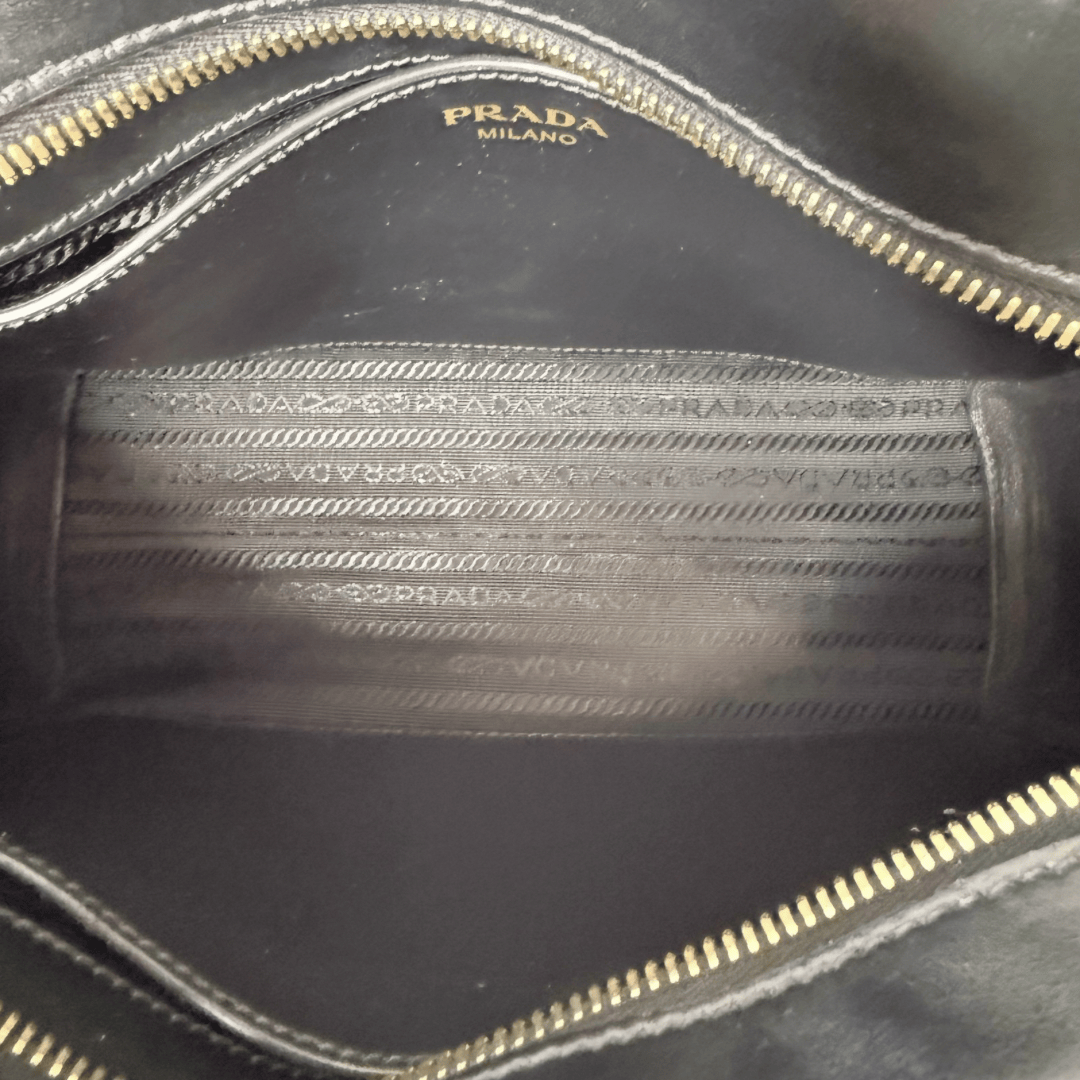Prada Saffiano Lux Leather Esplanade Crossbody