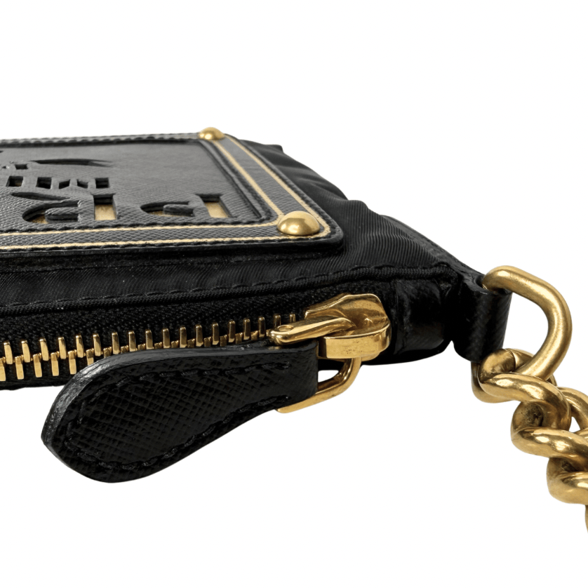 Prada Signature Tessuto Oro Crossbody Bag