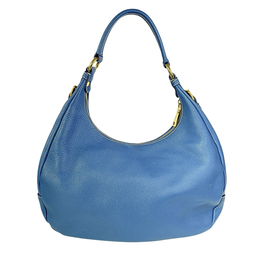 Prada Vitello Daino Zip Top Hobo Large