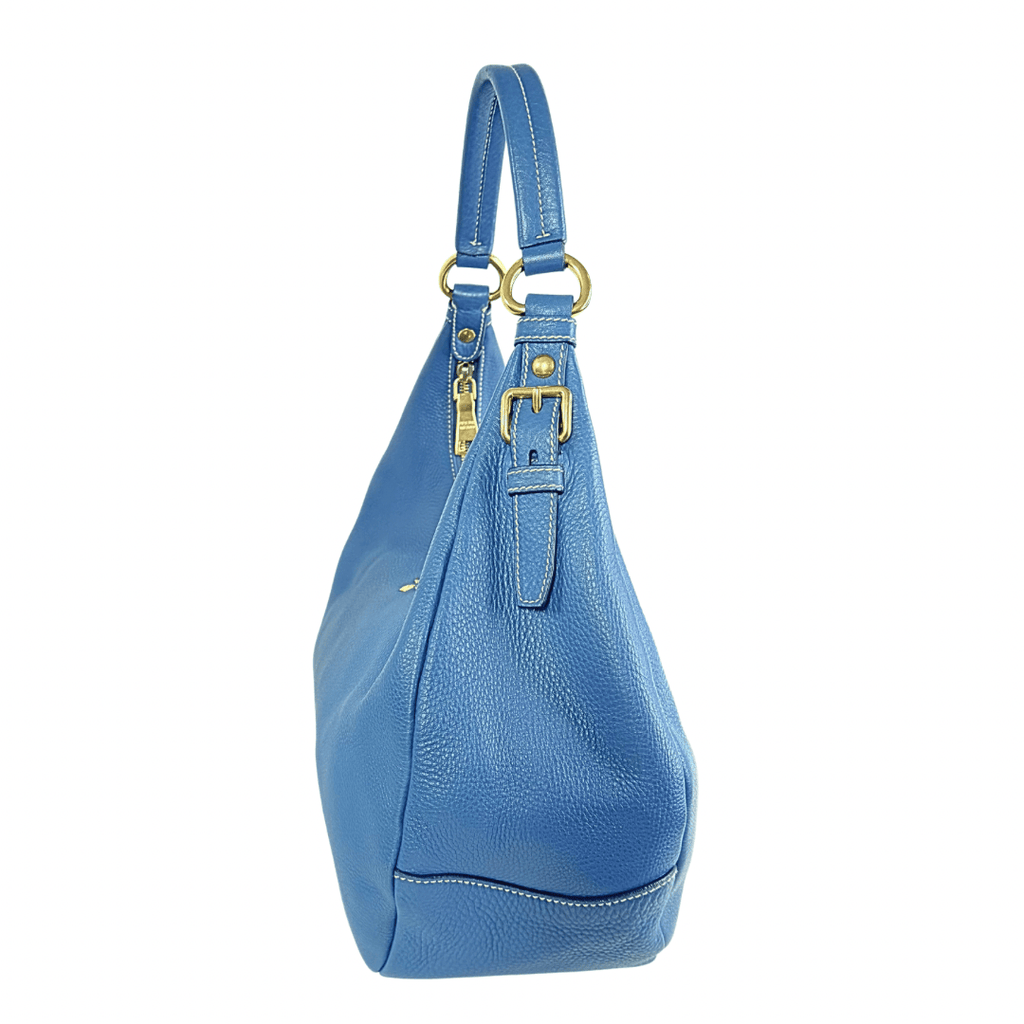 Prada Vitello Daino Zip Top Hobo Large