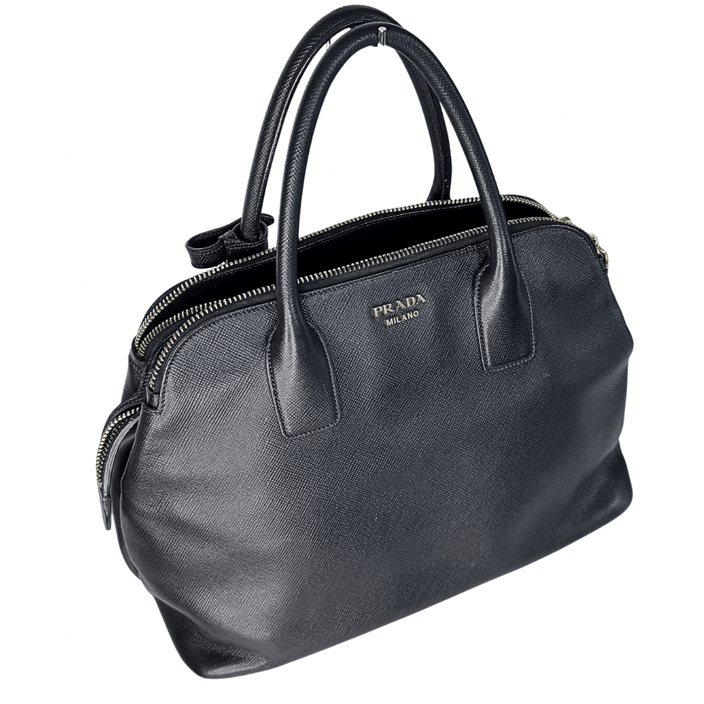 Prada Saffiano Cuir Triple-Zip Dome Tote