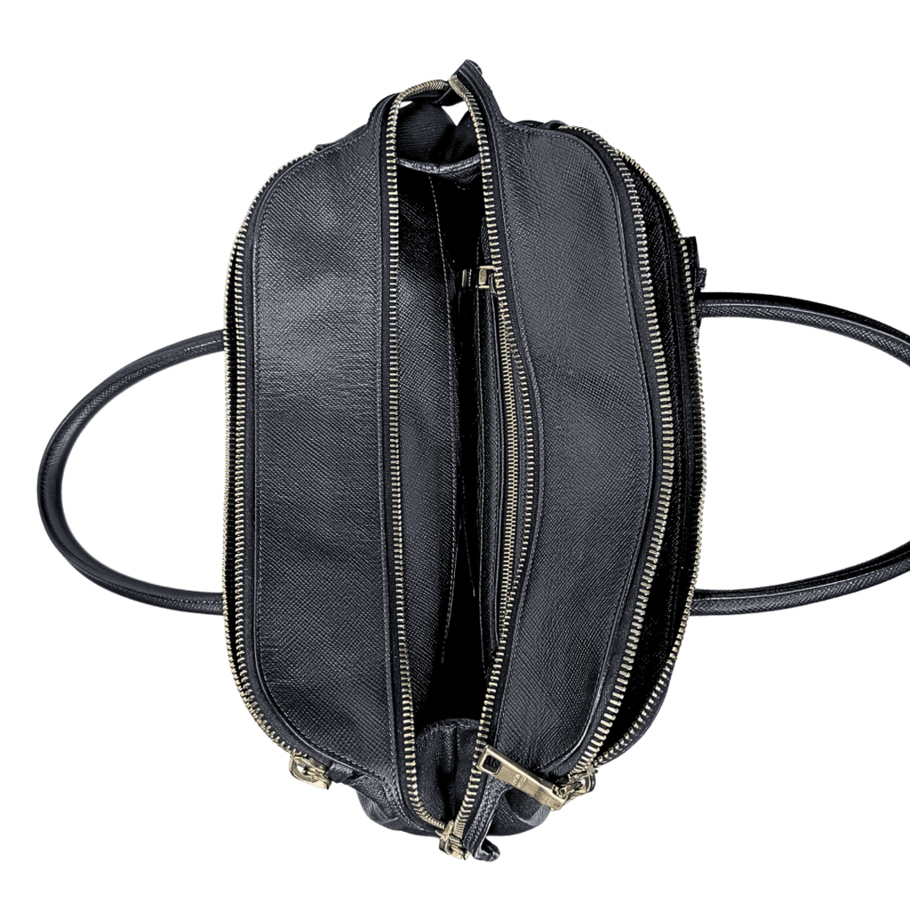 Prada Saffiano Cuir Triple-Zip Dome Tote