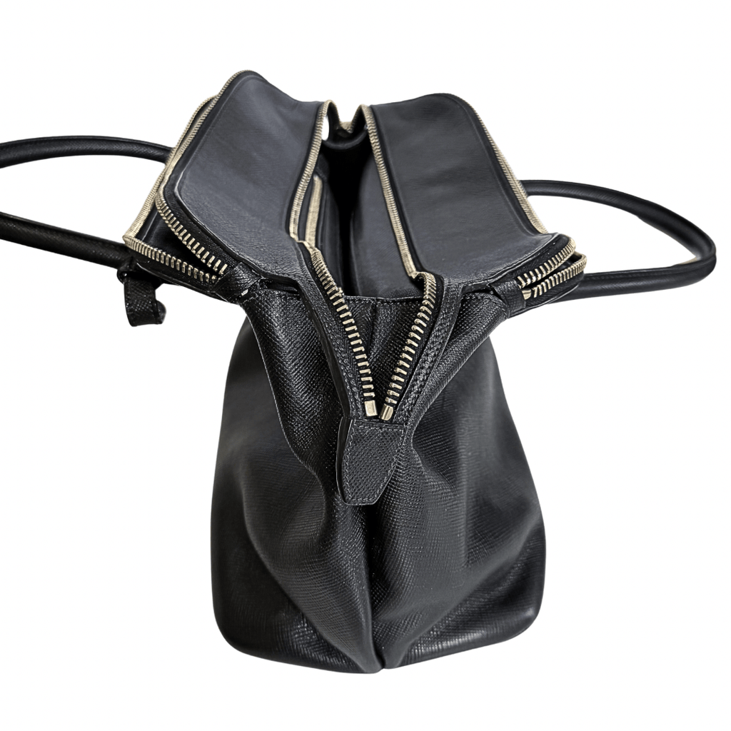 Prada Saffiano Cuir Triple-Zip Dome Tote
