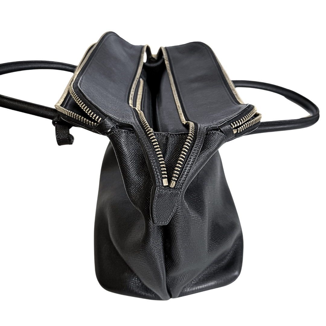 Prada Saffiano Cuir Triple-Zip Dome Tote