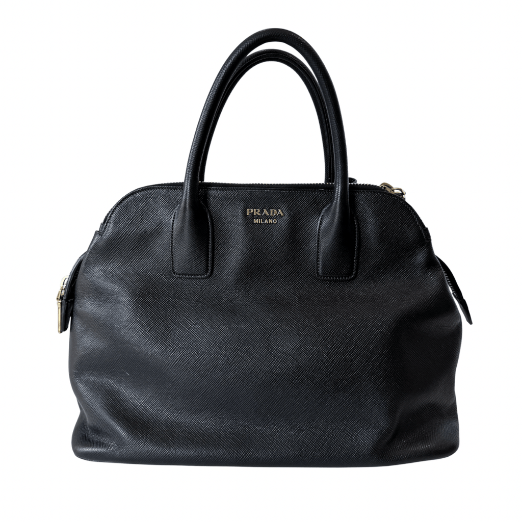 Prada Saffiano Cuir Triple-Zip Dome Tote