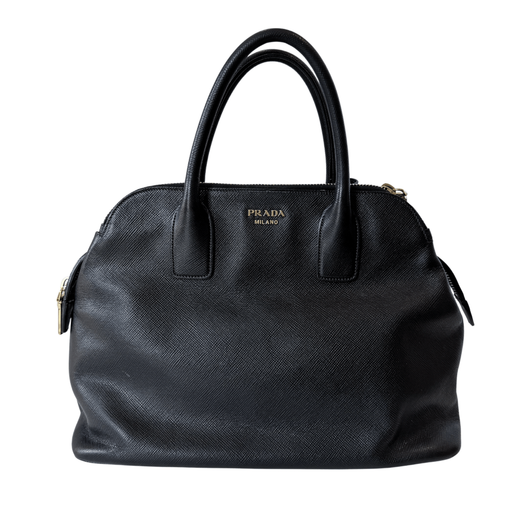 Prada Saffiano Cuir Triple-Zip Dome Tote