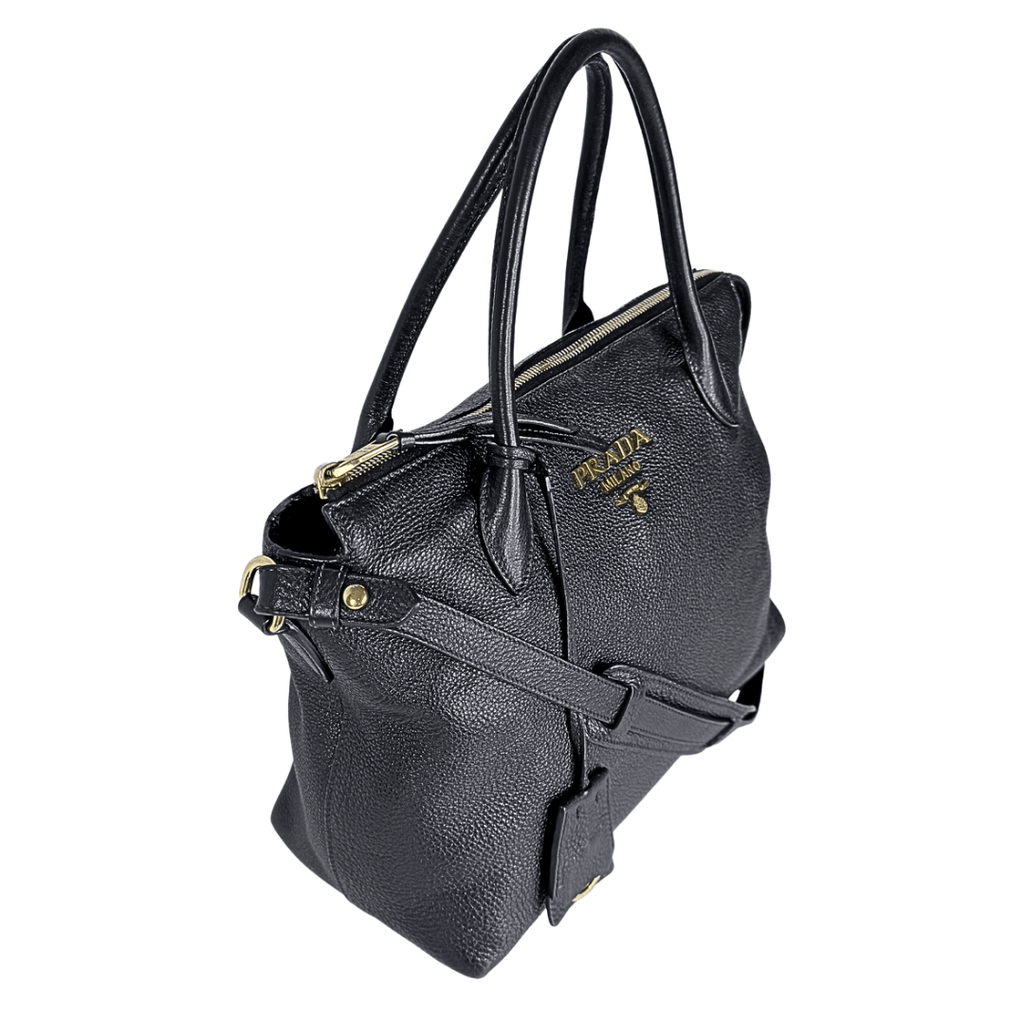 Prada Vitello Daino Small Dual Strap Zip Tote