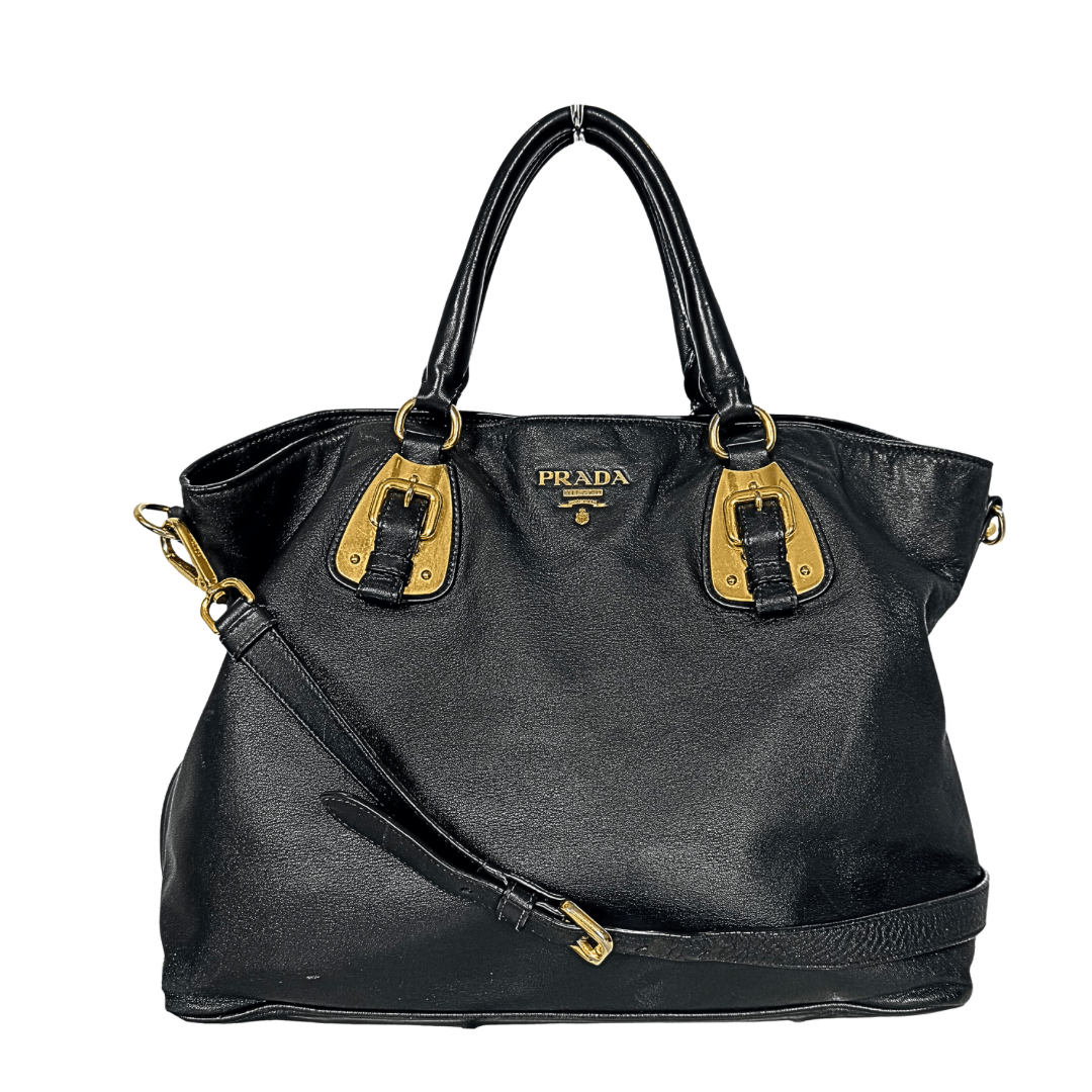 Prada Soft Calf Leather Shoulder Bag