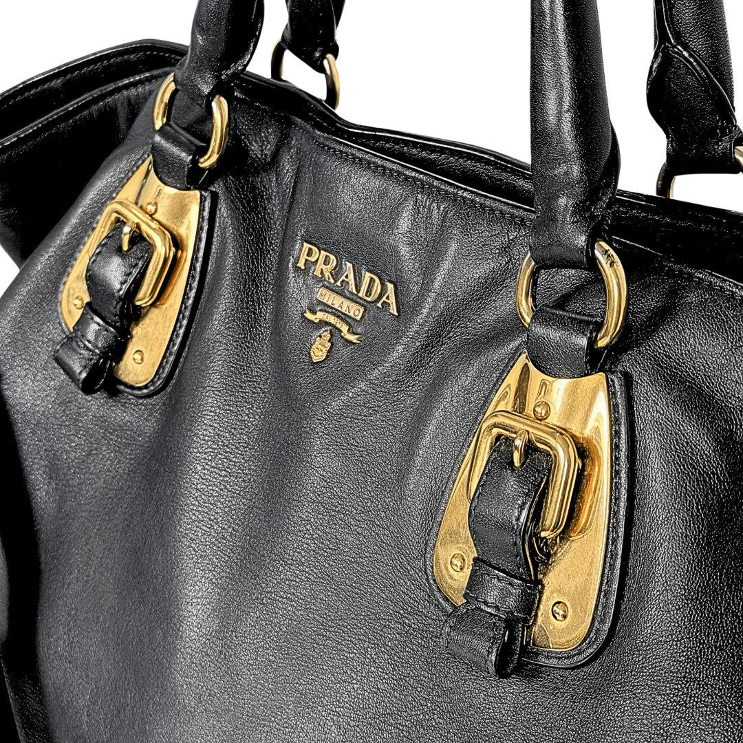 Prada Soft Calf Leather Shoulder Bag