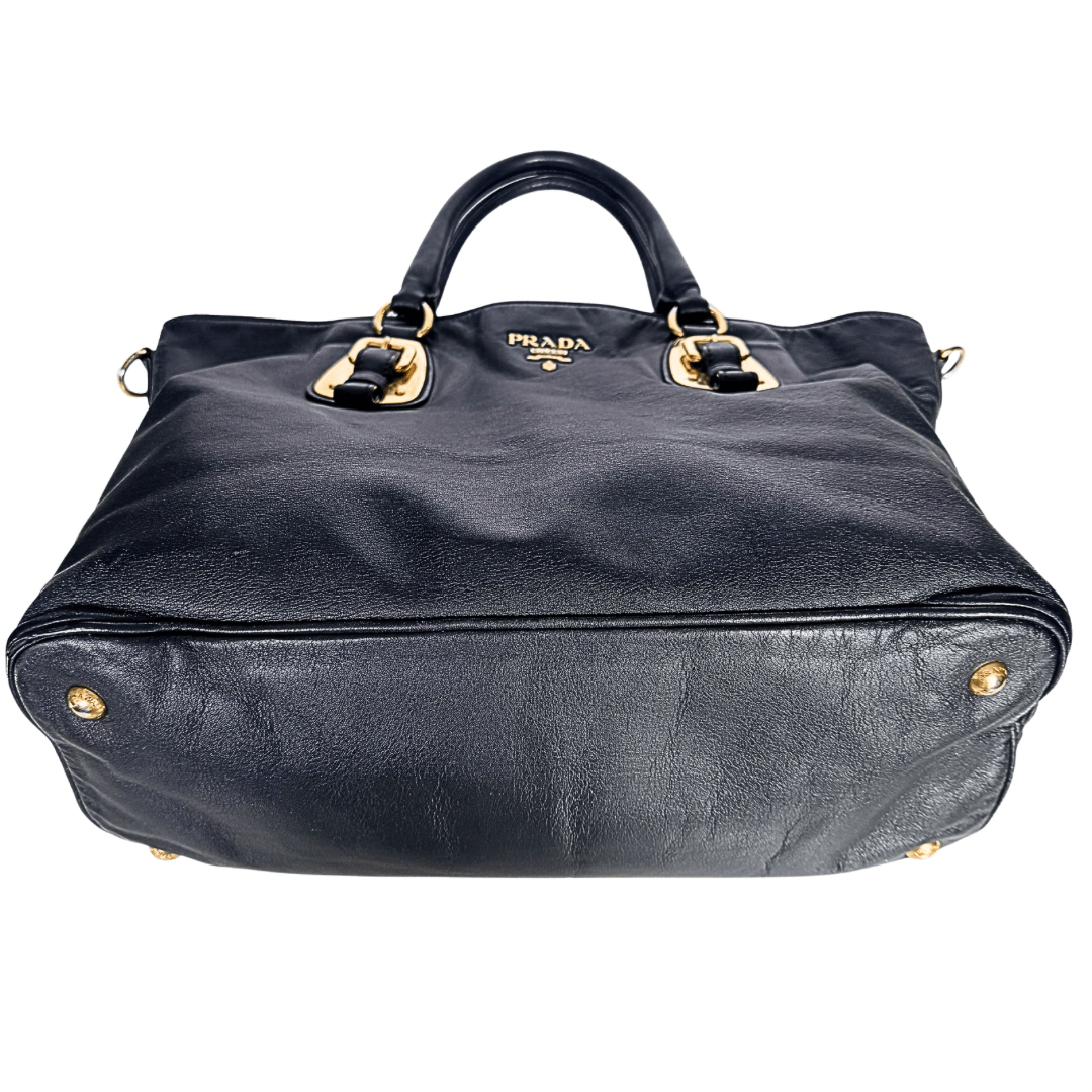 Prada Soft Calf Leather Shoulder Bag