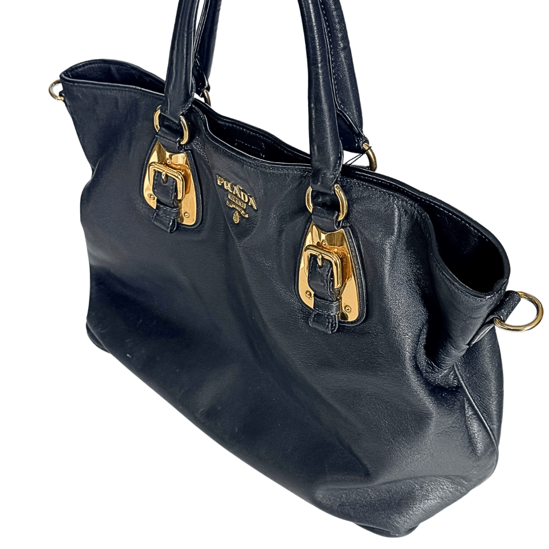 Prada Soft Calf Leather Shoulder Bag