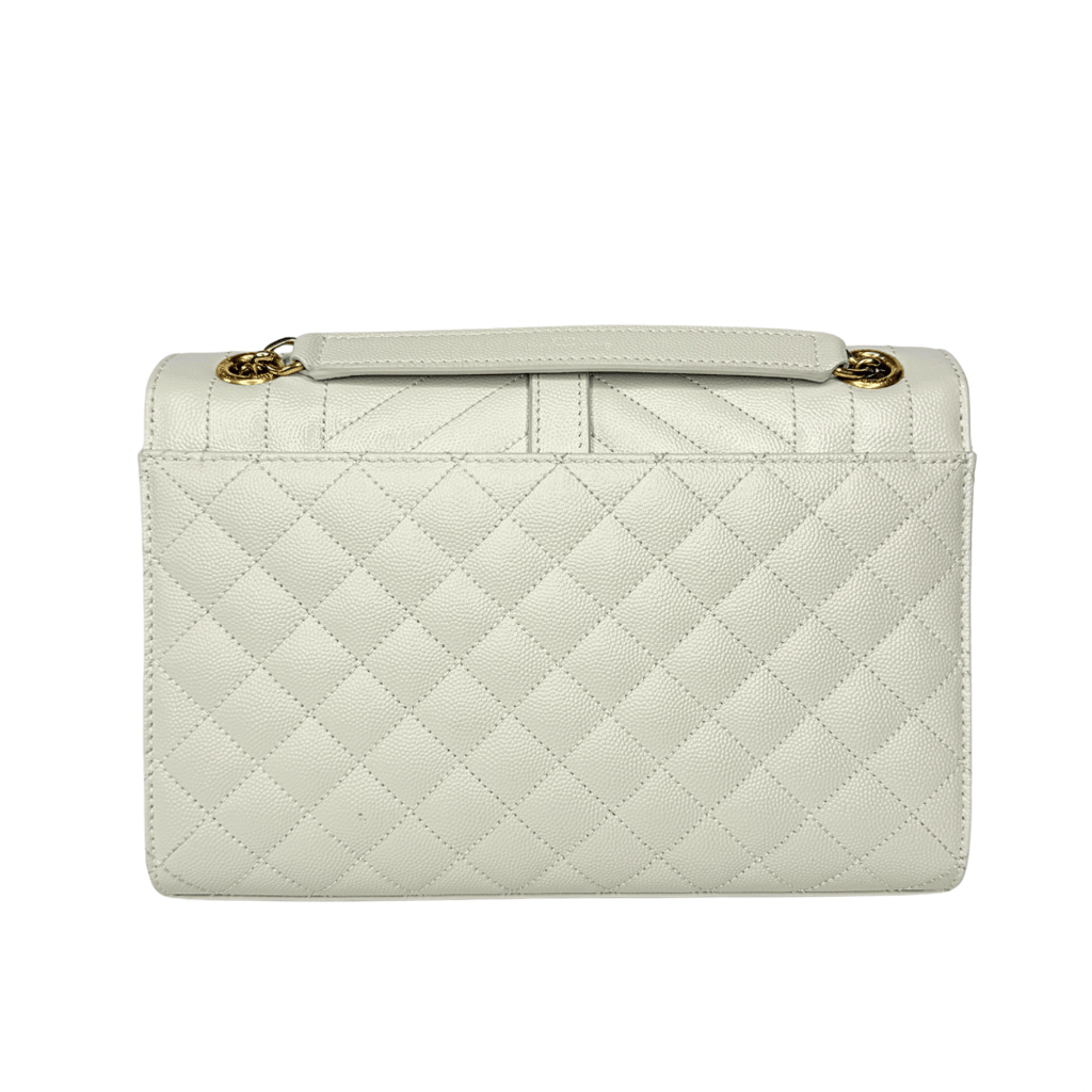 Saint Laurent White Medium Envelope Bag