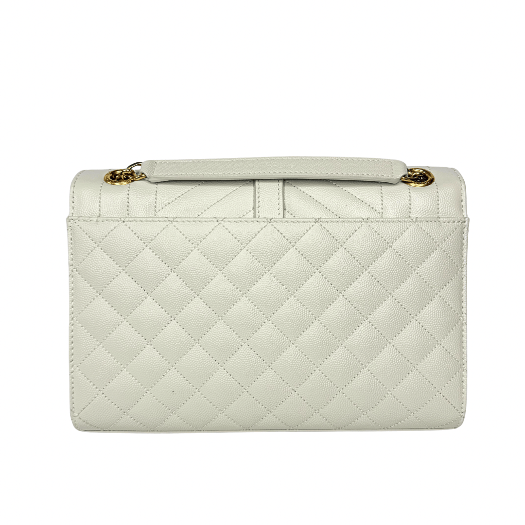 Saint Laurent White Medium Envelope Bag