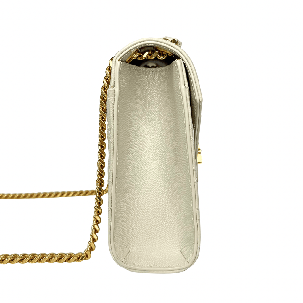 Saint Laurent White Medium Envelope Bag