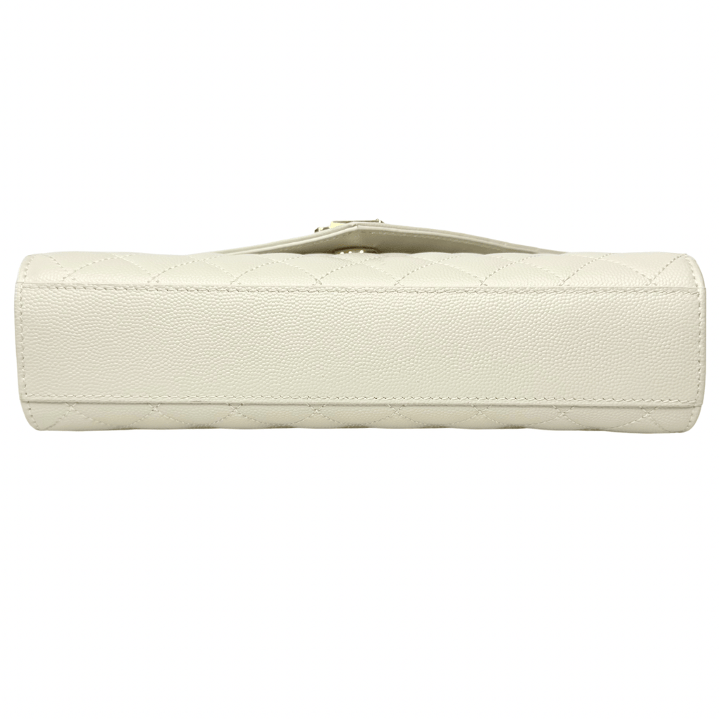 Saint Laurent White Medium Envelope Bag