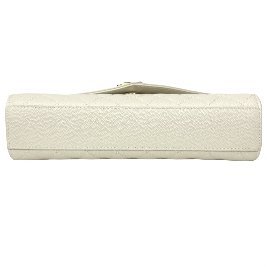 Saint Laurent White Medium Envelope Bag