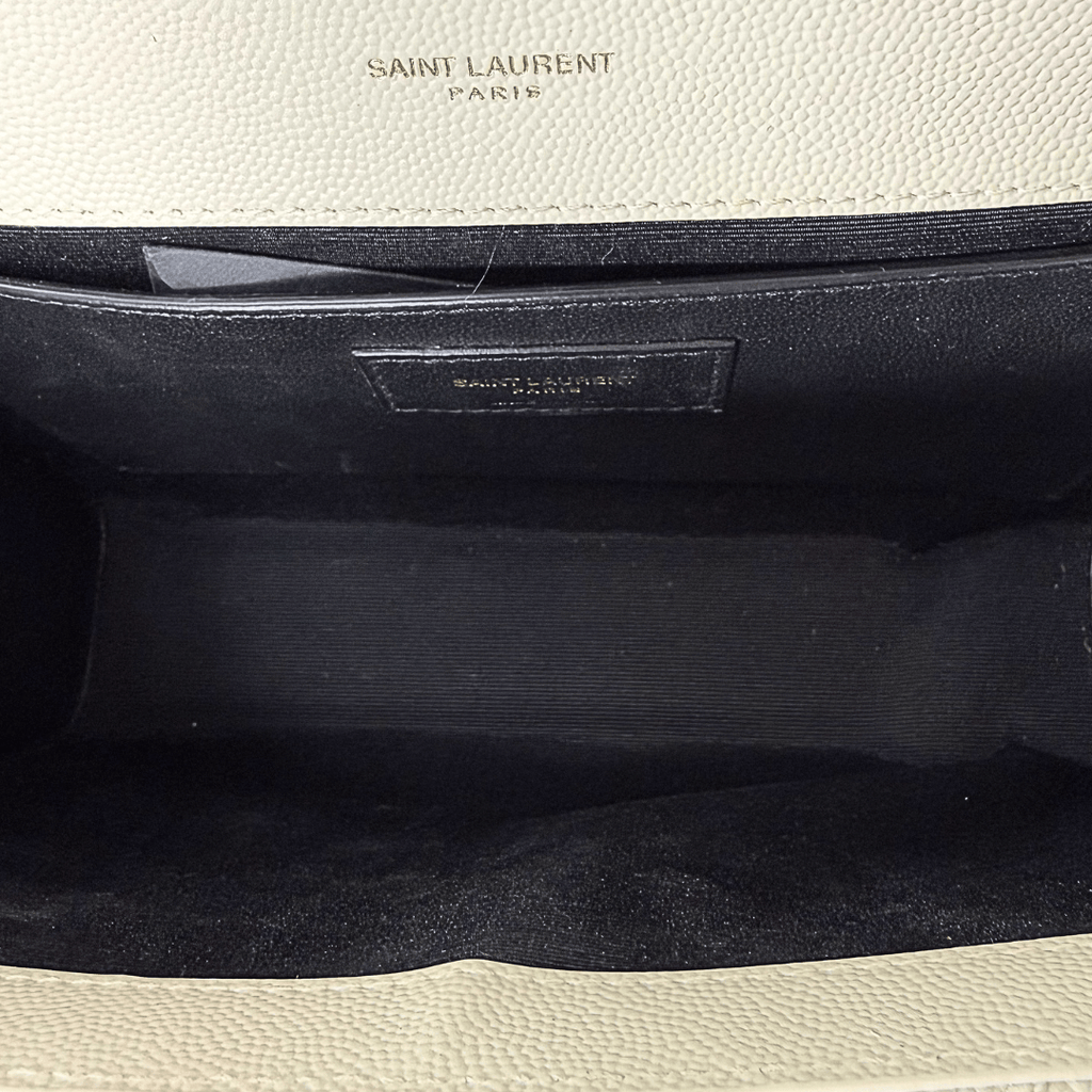 Saint Laurent White Medium Envelope Bag