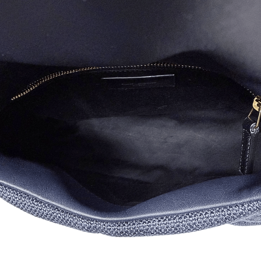 Saint Laurent Small Linen Quilted Puffer Bag
